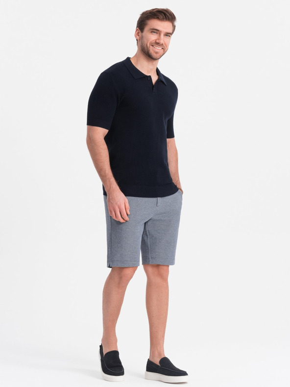Ombre Clothing Pantaloncini in denim da uomo blu scuro Ombre Clothing