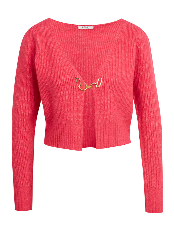 Orsay Cardigan donna rosa in misto lana ORSAY