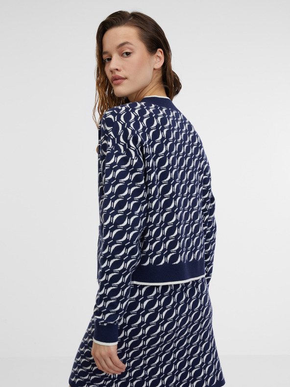 Orsay Cardigan da donna blu scuro a fantasia ORSAY