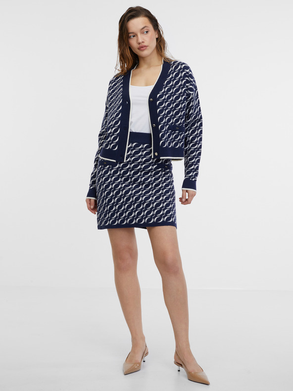 Orsay Cardigan da donna blu scuro a fantasia ORSAY