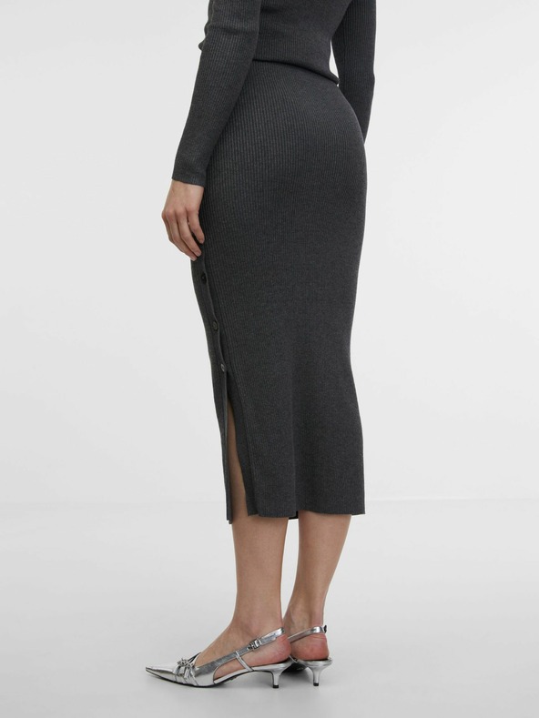 Orsay Gonna midi in maglina grigia da donna ORSAY