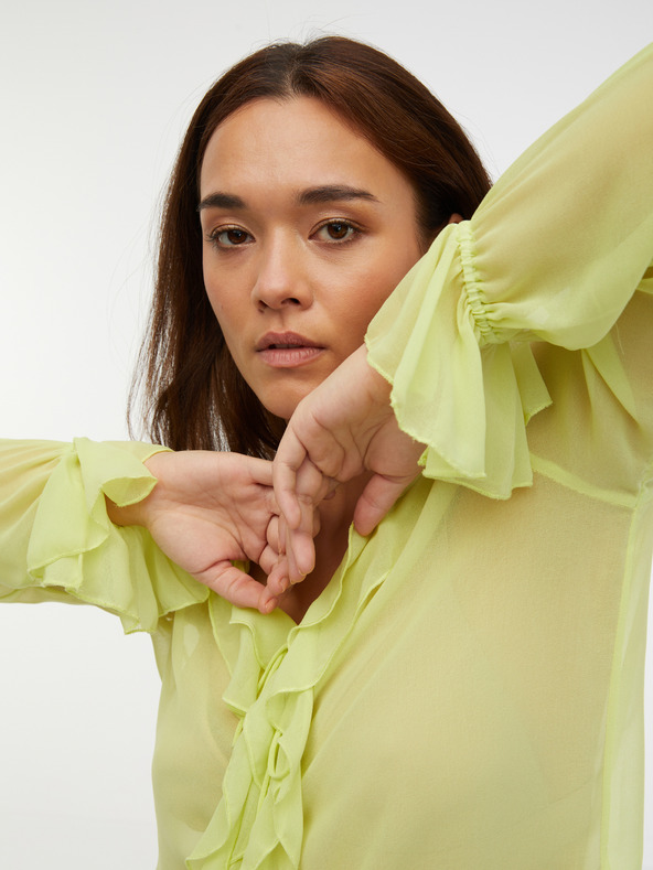 Orsay ORSAY Camicetta da donna verde chiaro con ruches