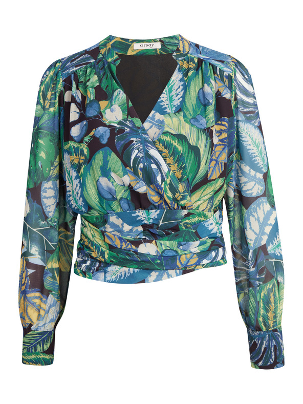 Orsay Camicetta fantasia da donna verde ORSAY