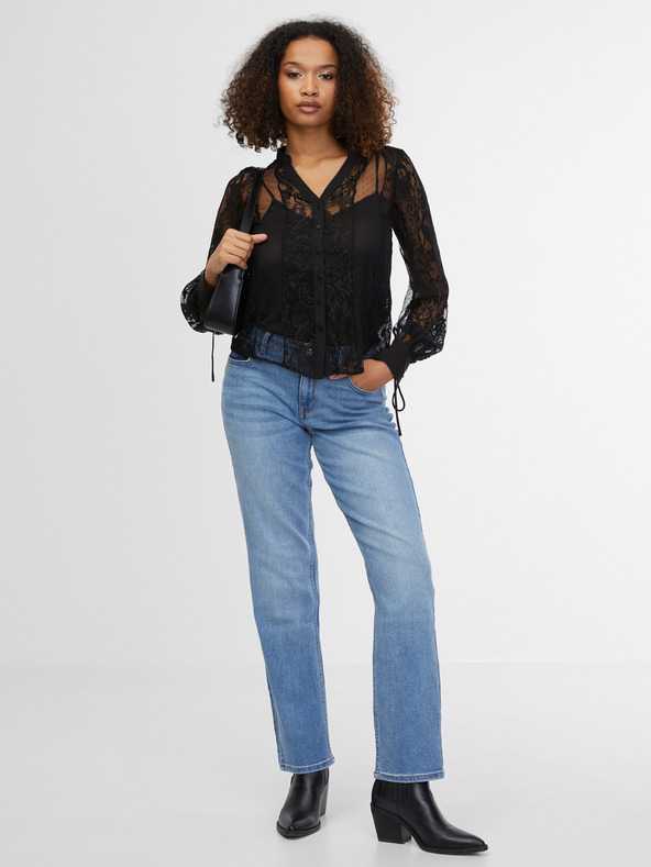 Orsay Camicetta di pizzo nera da donna ORSAY