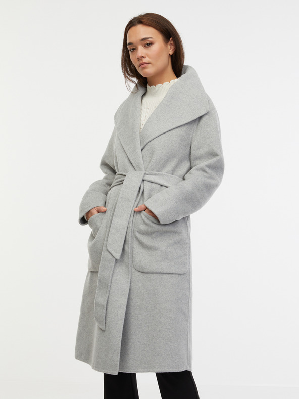 Orsay Cappotto donna grigio chiaro in misto lana ORSAY