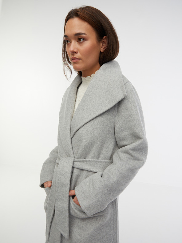 Orsay Cappotto donna grigio chiaro in misto lana ORSAY