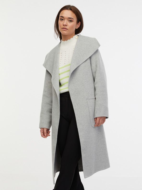 Orsay Cappotto donna grigio chiaro in misto lana ORSAY