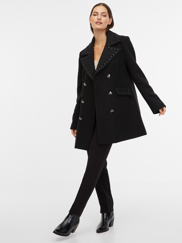 Orsay Cappotto nero da donna in misto lana ORSAY
