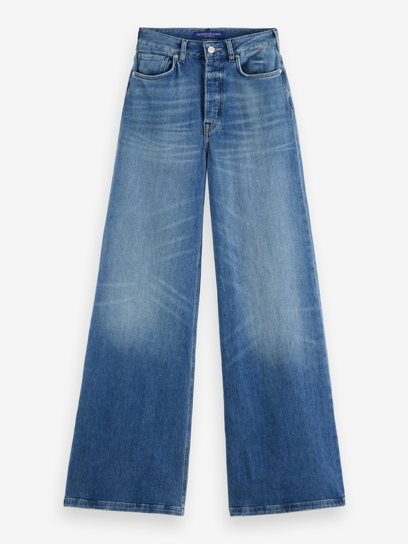Scotch & Soda Jeans blu a gamba larga da donna Scotch & Soda