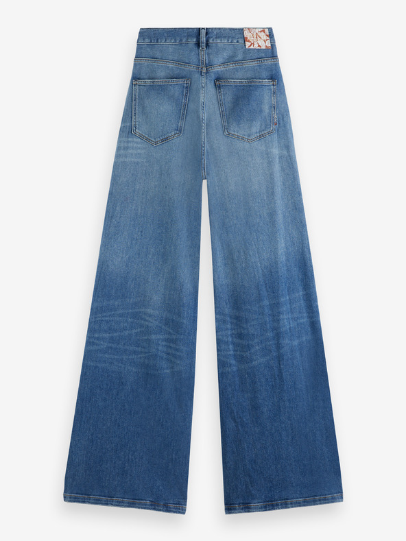 Scotch & Soda Jeans blu a gamba larga da donna Scotch & Soda