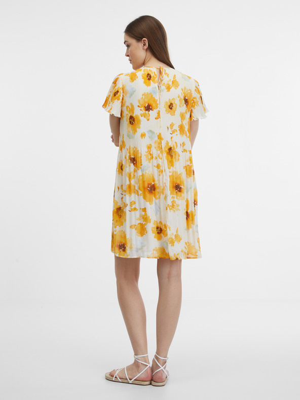 Orsay Abito floreale giallo e beige da donna ORSAY