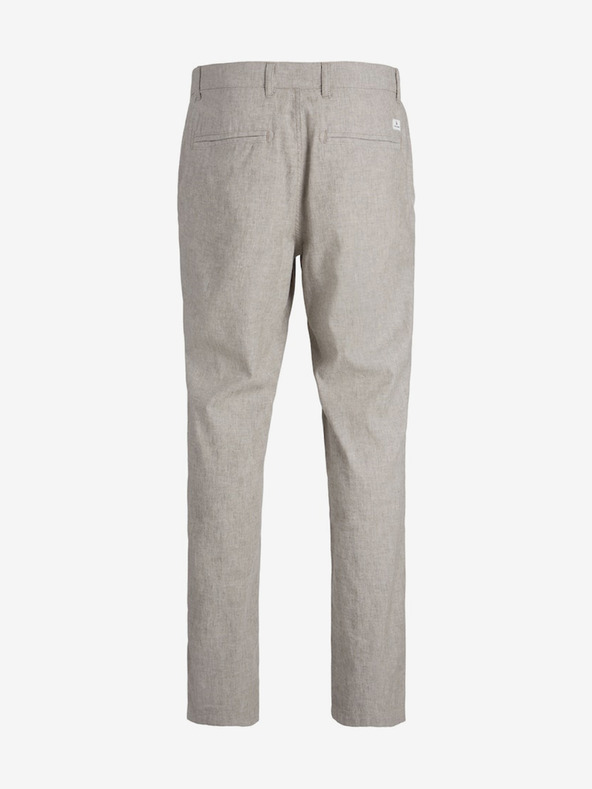 Jack & Jones Pantaloni da uomo Jack & Jones Ollie beige con misto lino