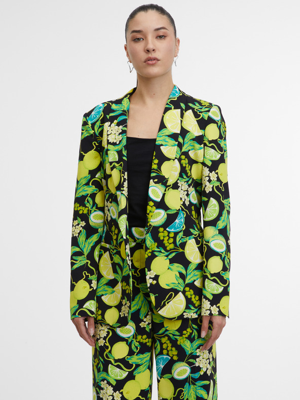 Orsay Giacca da donna nera e verde a fantasia ORSAY