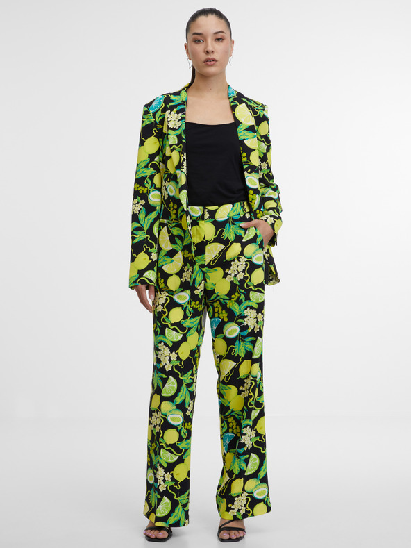 Orsay Giacca da donna nera e verde a fantasia ORSAY