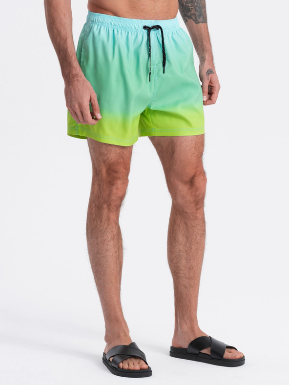Ombre Clothing Pantaloncini da bagno turchesi da uomo con effetto ombreggiato Ombre Clothing V19 OM-SRBS-0125