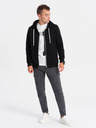 Ombre Clothing Felpa nera con cappuccio da uomo Ombre Clothing