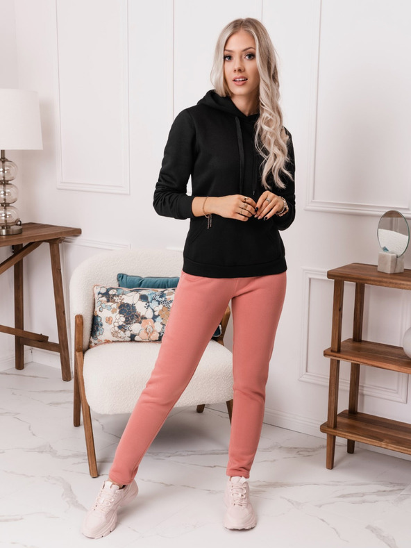 Edoti Felpa nera con cappuccio da donna Edoti