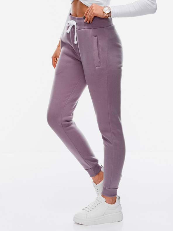 Edoti Pantaloni felpati viola da donna Edoti