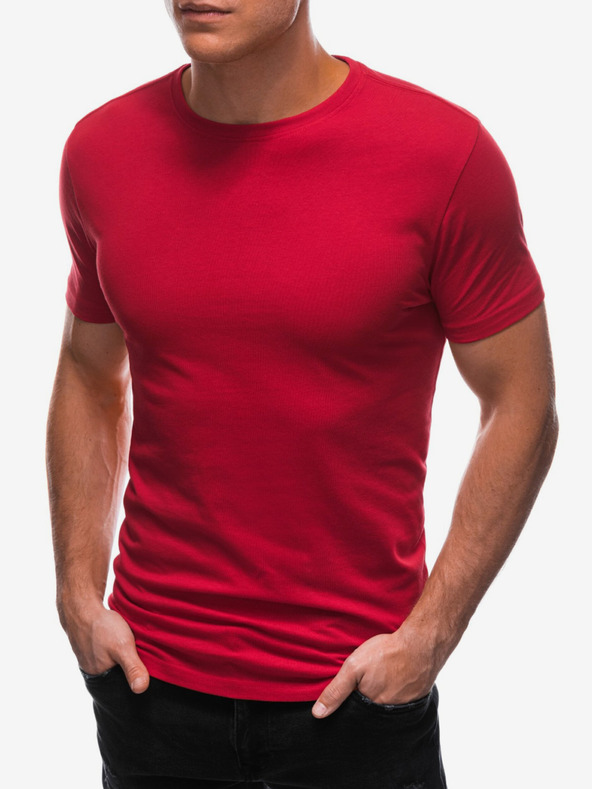 Edoti Maglietta basic da uomo rossa Edoti