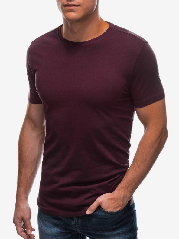Edoti Camicia basic da uomo bordeaux Edoti