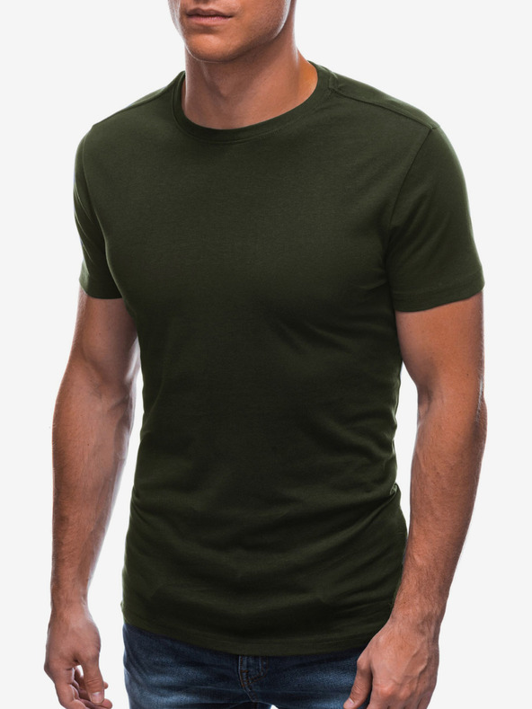 Edoti T-shirt basic uomo verde scuro Edoti
