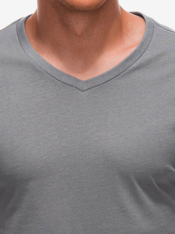 Edoti T-shirt basic da uomo grigio scuro Edoti