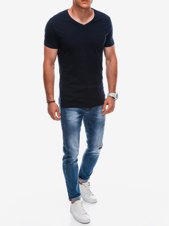 Edoti Camicia basic da uomo blu scuro Edoti