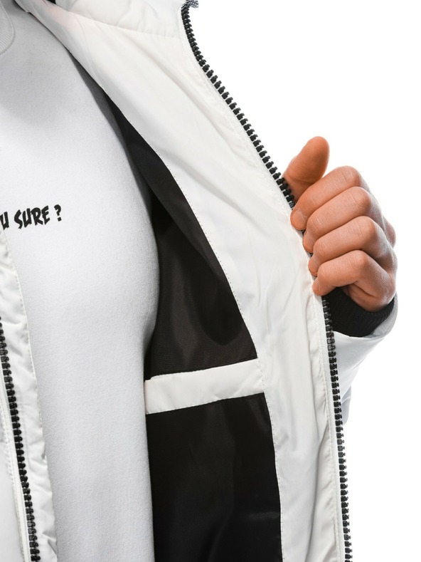 Edoti Giacca invernale trapuntata da uomo bianca Edoti