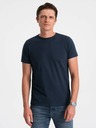 Ombre Clothing T-shirt basic da uomo blu scuro Ombre Clothing