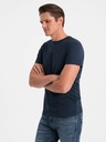 Ombre Clothing T-shirt basic da uomo blu scuro Ombre Clothing