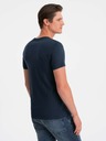 Ombre Clothing T-shirt basic da uomo blu scuro Ombre Clothing