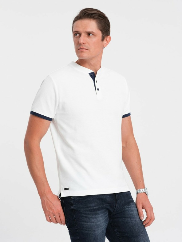 Ombre Clothing Polo bianca da uomo Ombre Clothing