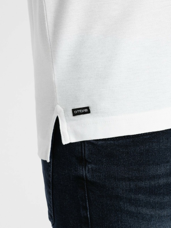 Ombre Clothing Polo bianca da uomo Ombre Clothing