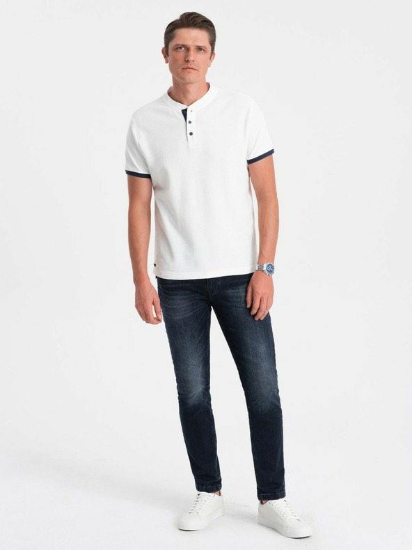 Ombre Clothing Polo bianca da uomo Ombre Clothing