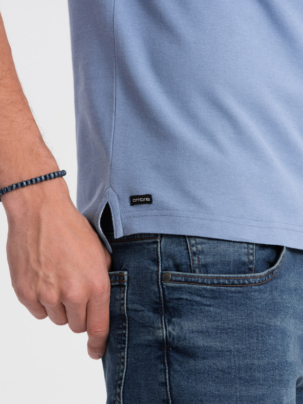 Ombre Clothing Polo blu chiaro da uomo Ombre Clothing