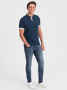 Ombre Clothing Polo da uomo blu scuro Ombre Clothing
