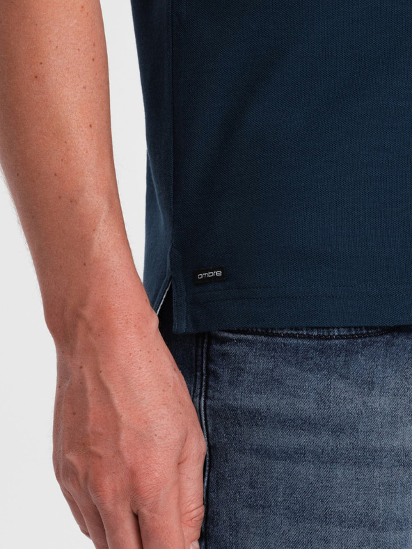 Ombre Clothing Polo da uomo blu scuro Ombre Clothing