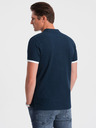 Ombre Clothing Polo da uomo blu scuro Ombre Clothing