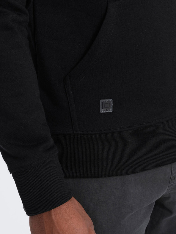 Ombre Clothing Felpa con cappuccio nera da uomo Ombre Clothing