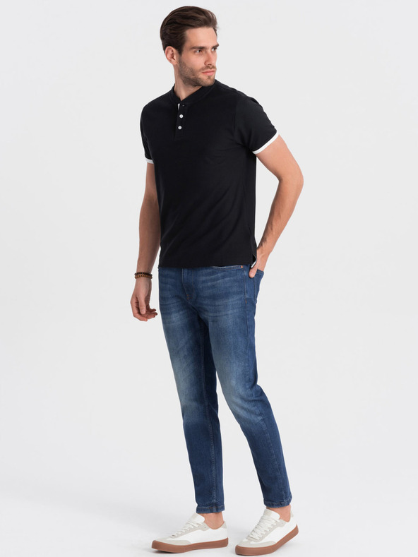 Ombre Clothing Polo da uomo nera Ombre Clothing