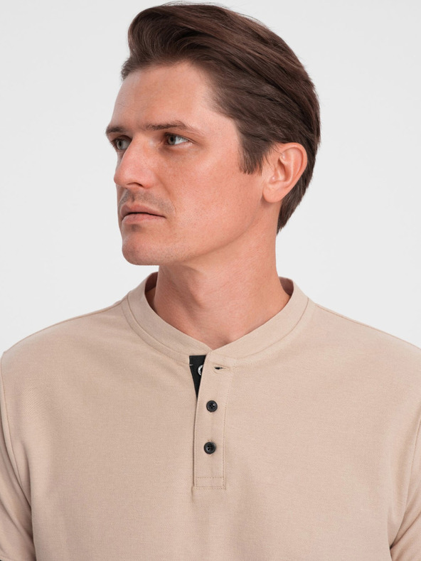 Ombre Clothing Polo da uomo beige Ombre Clothing