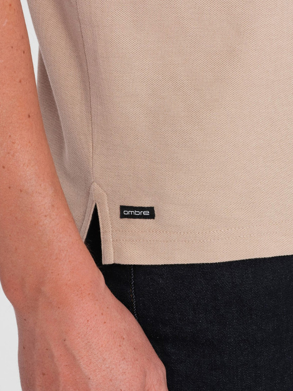 Ombre Clothing Polo da uomo beige Ombre Clothing