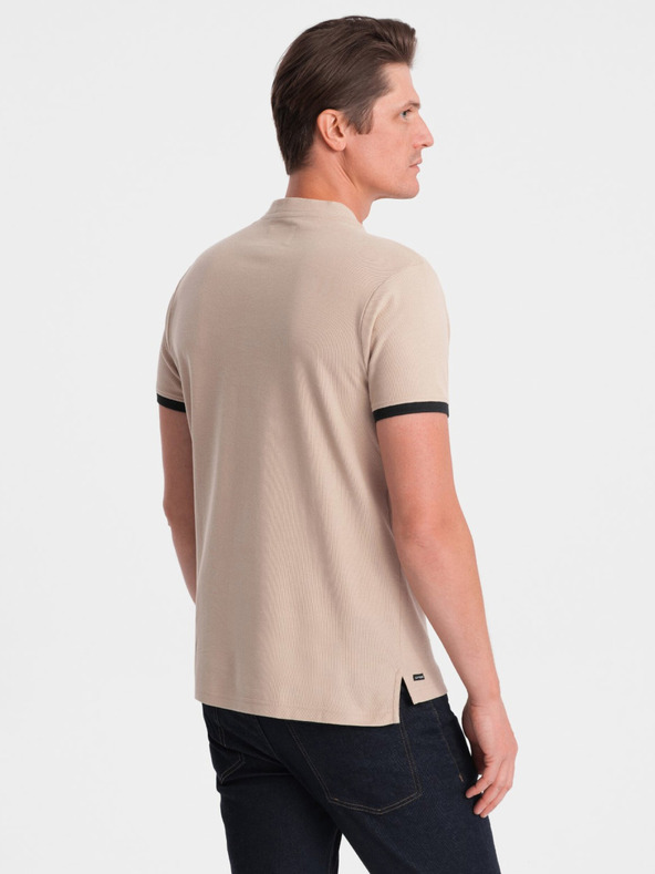 Ombre Clothing Polo da uomo beige Ombre Clothing