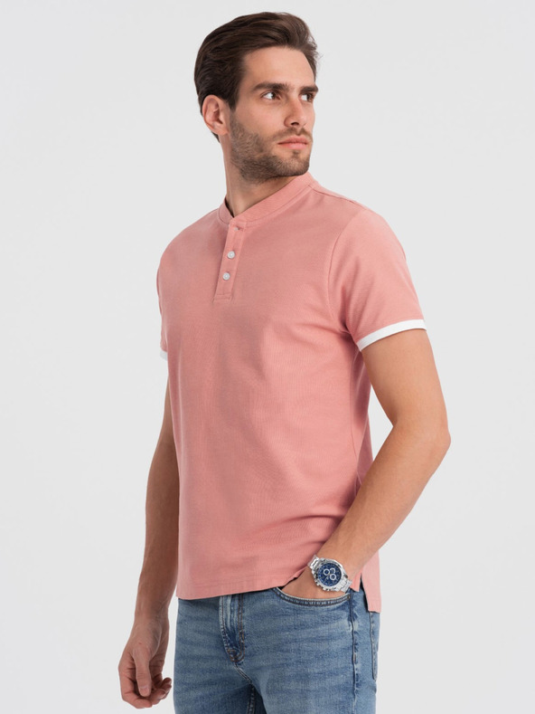 Ombre Clothing Polo uomo rosa antico Ombre Clothing