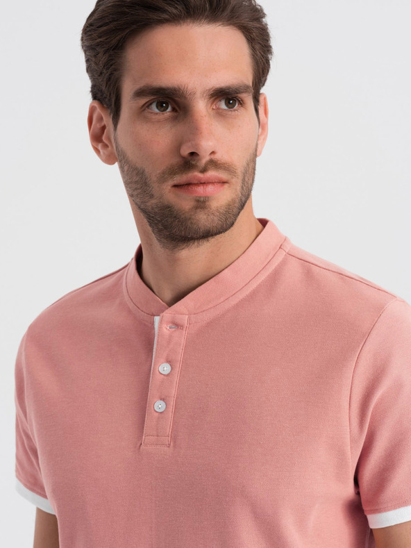 Ombre Clothing Polo uomo rosa antico Ombre Clothing