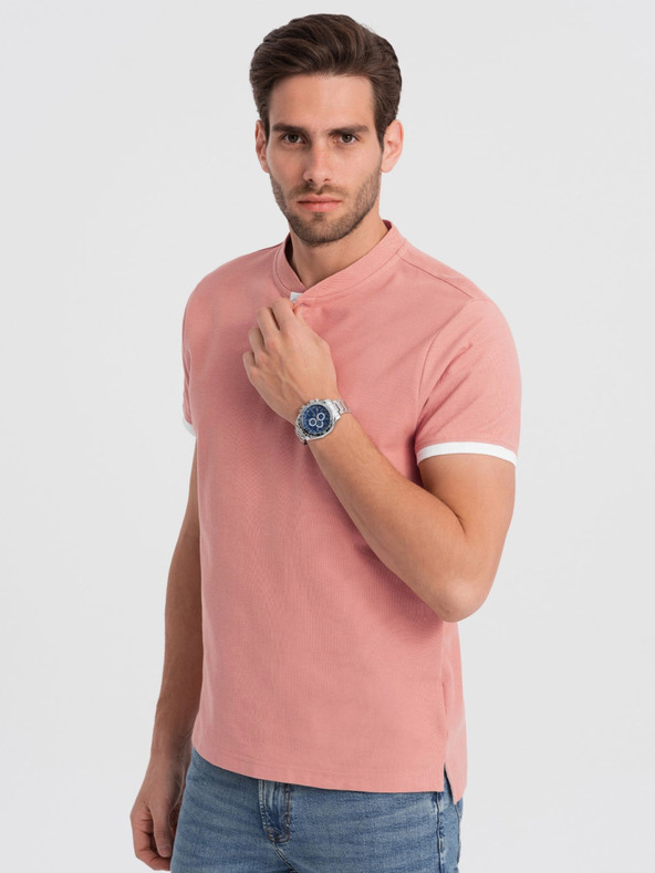 Ombre Clothing Polo uomo rosa antico Ombre Clothing