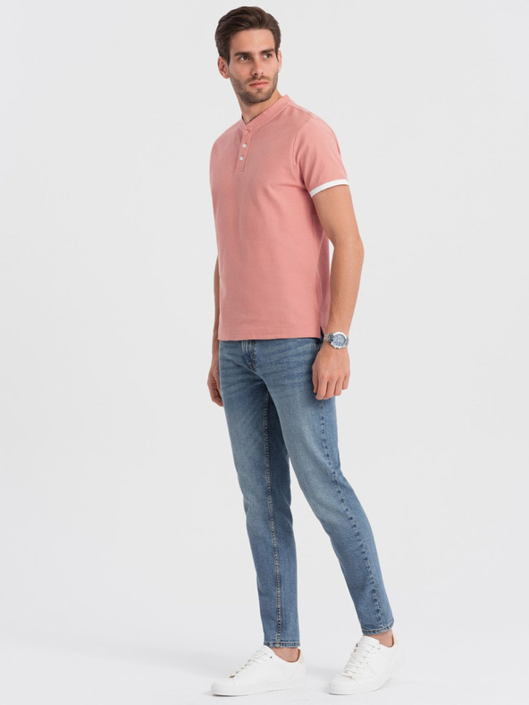 Ombre Clothing Polo uomo rosa antico Ombre Clothing