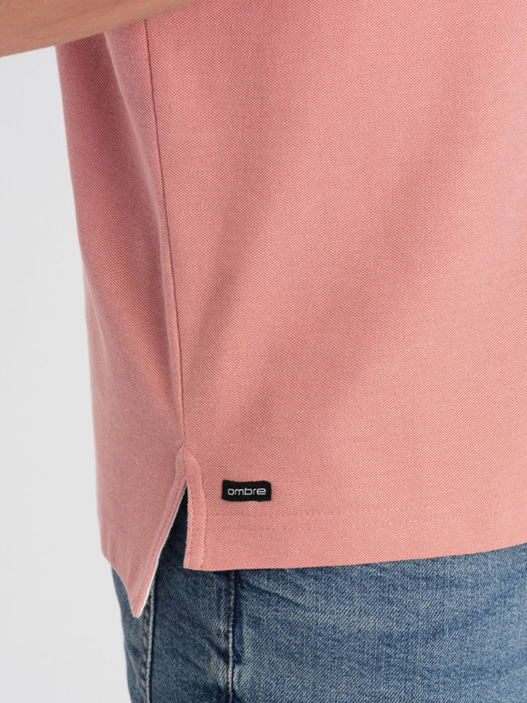 Ombre Clothing Polo uomo rosa antico Ombre Clothing