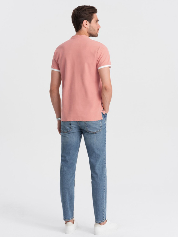 Ombre Clothing Polo uomo rosa antico Ombre Clothing