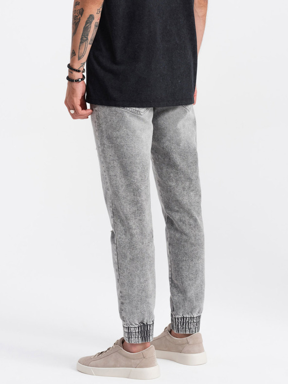 Ombre Clothing Jeans strappati grigio chiaro da uomo Ombre Clothing